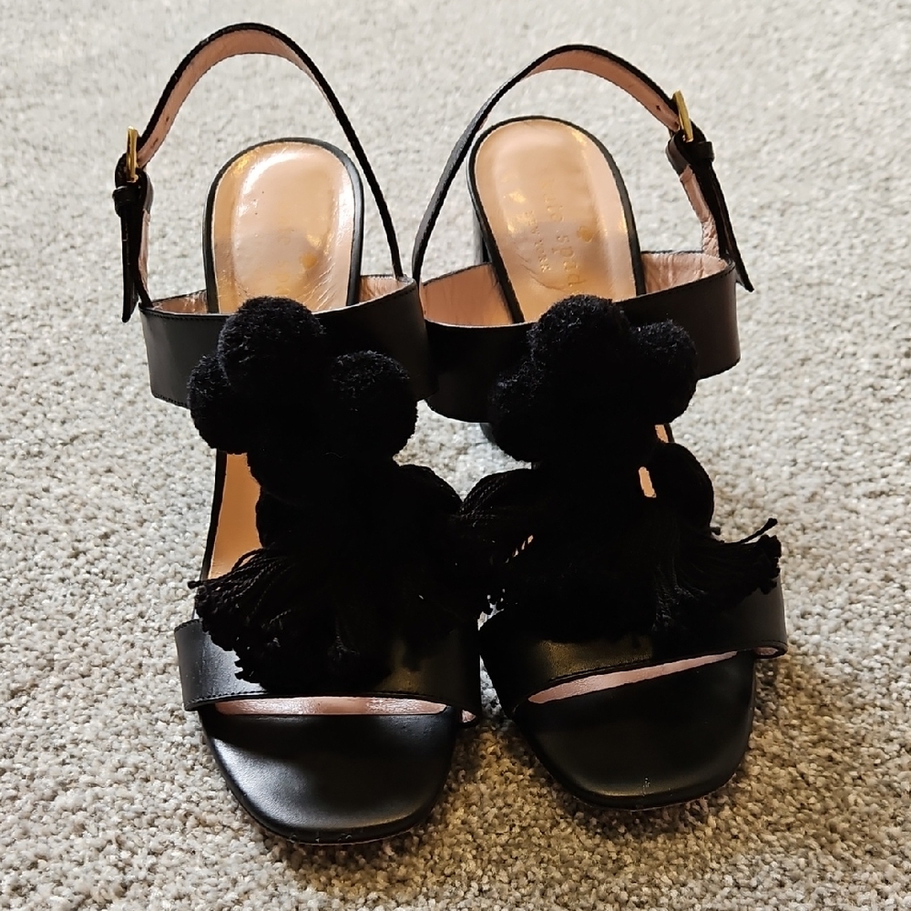 Kate Spade Black Tassel Sandals